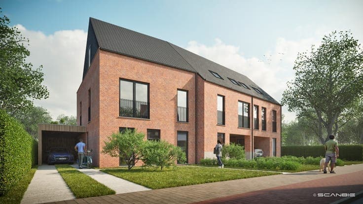 Ruim Nieuwbouwwoning met carport en fietsenberging !