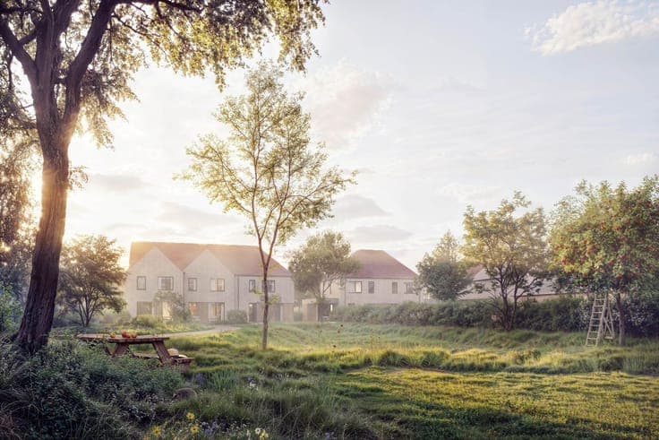 Semi-open new construction house in the center of Nevele.