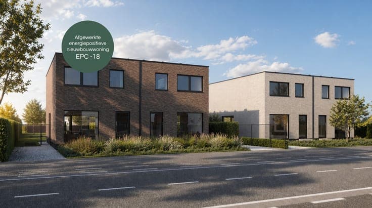 Afgewerkte energiepositieve (EPC -18) nieuwbouwwoning