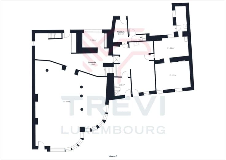 TREVI LUXEMBOURG immeuble mixte commerce/ 2 habitations