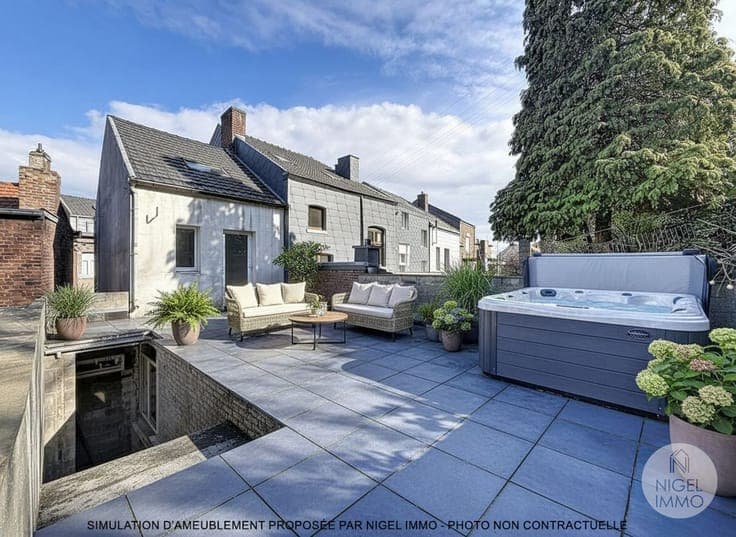 Maison 2 chambres + bureau, terrasse, jardin, garage, PEB: E