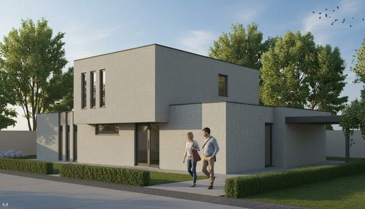 Nieuw te bouwen open bebouwing te Waasmunster