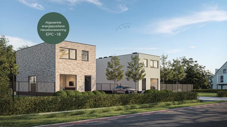 Afgewerkte energiepositieve (EPC -18) nieuwbouwwoning