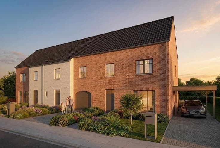 Drie landelijke nieuwbouwwoningen te koop in Bavikhove