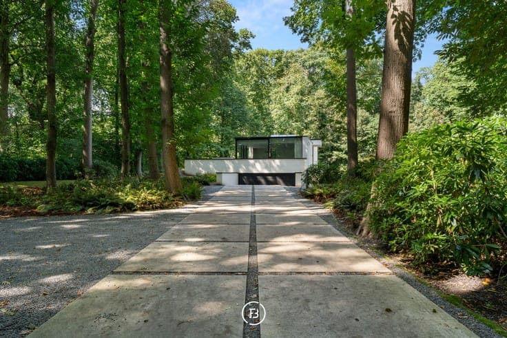 Modern villa in green surroundings