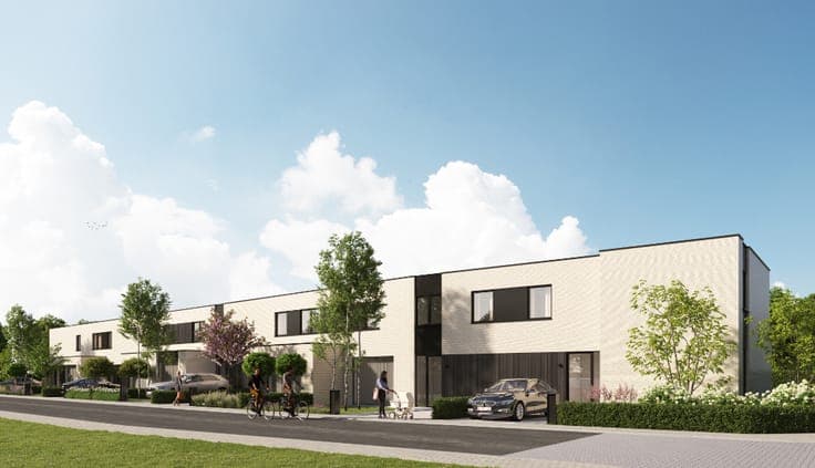 Moderne nieuw te bouwen half open bebouwing