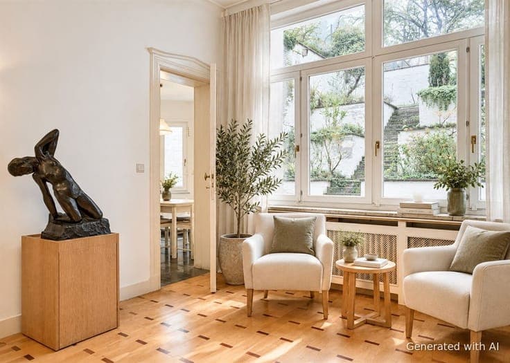 Magnificent mansion house in the Etangs d'Ixelles and Flagey