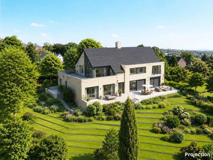 Rare 'Closed shell' villa, 4 faç., 440m² - Grande Espinette