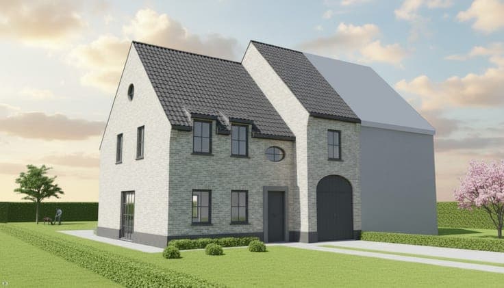 Nieuw te bouwen halfopen bebouwing te Haaltert