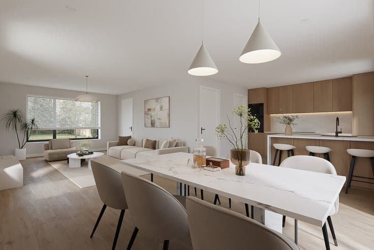 Zeven woningen, discreet verscholen in het groen – Een verbo