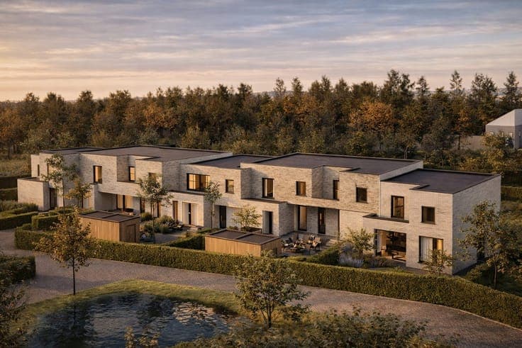 Zeven woningen, discreet verscholen in het groen – Een verbo
