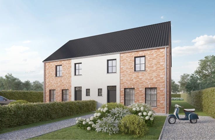 Halfopen nieuwbouwwoning met tuin in Sint-Denijs-Westrem