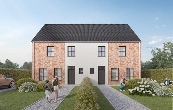 Halfopen nieuwbouwwoning met tuin in Sint-Denijs-Westrem