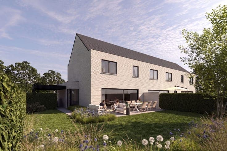 3 nieuwbouwwoningen in de Schachterijstraat in Lovendegem...