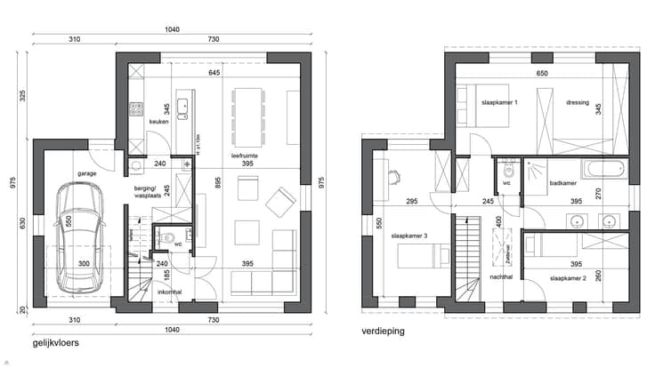 Nieuw te bouwen open bebouwing te Geraardsbergen