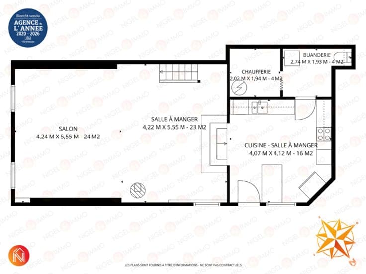 Maison 3 façades, 3 chambres, terrasse, jardin, PEB : D