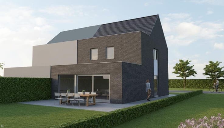 Nieuw te bouwen halfopen bebouwing te Viane