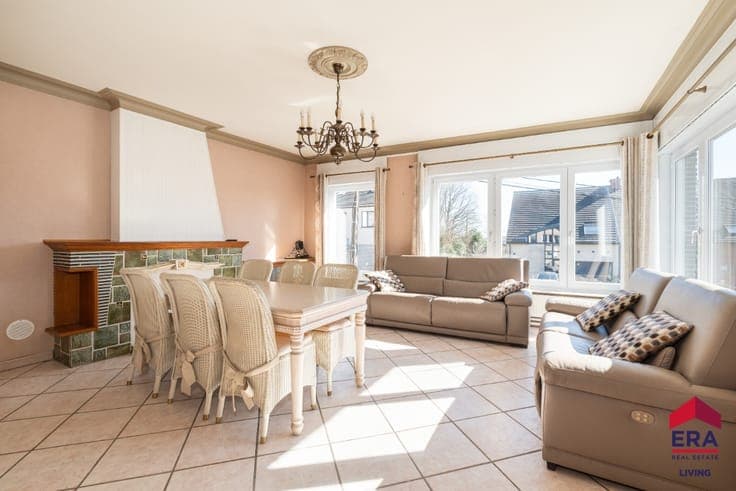 Home to modernise with garage, garden and open green view