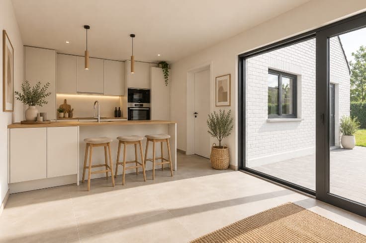 Instapklare, halfopen woning met 5 slaapkamers, bureau, t...