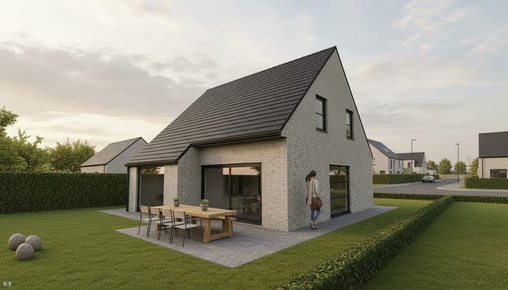 Nieuw te bouwen open bebouwing te Bassevelde
