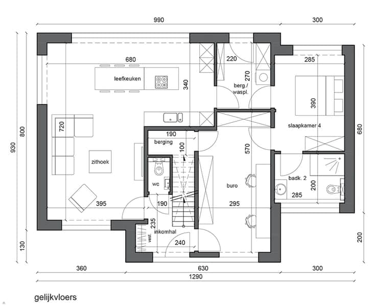 Nieuw te bouwen open bebouwing te Roeselare