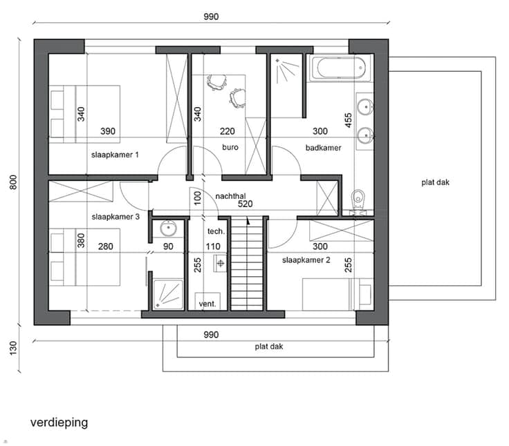 Nieuw te bouwen open bebouwing te Roeselare