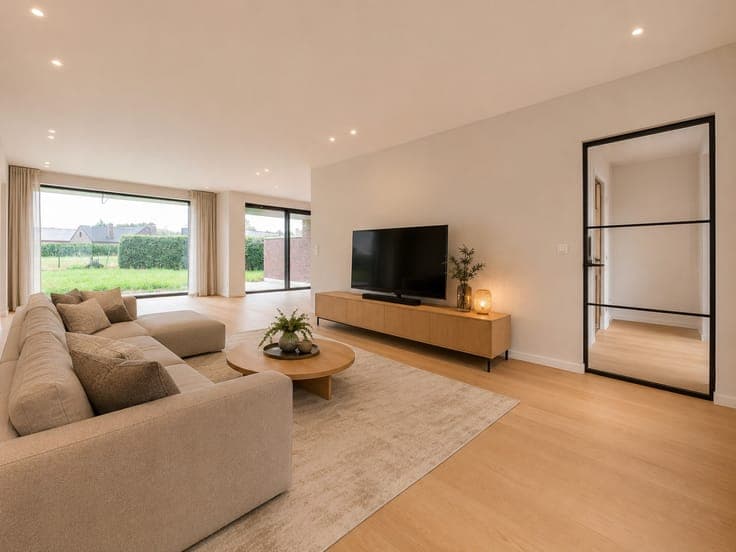 Eigentijdse nieuwbouwwoning met moderne architectuur en v...
