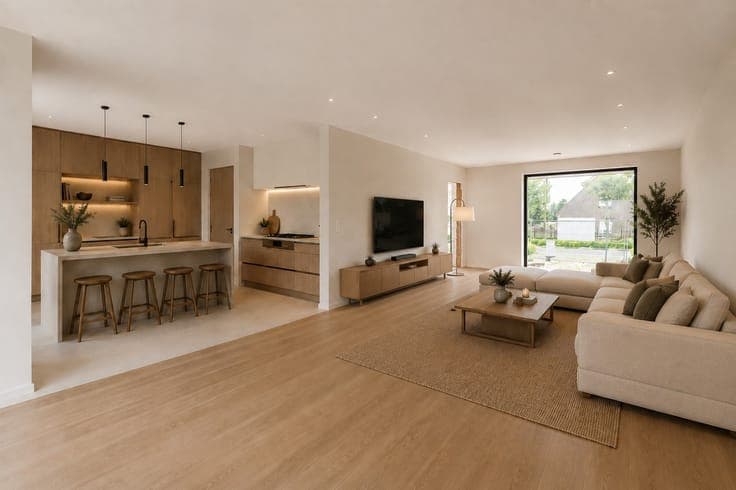 Eigentijdse nieuwbouwwoning met moderne architectuur en v...