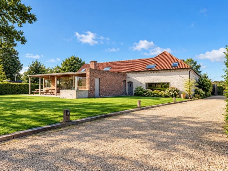 Te koop, vierkantshoeve gelegen in agrarisch gebied, uitg...