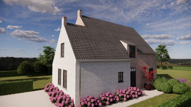 Moderne gezinswoning met 4 slaapkamers en bureau op uitge...