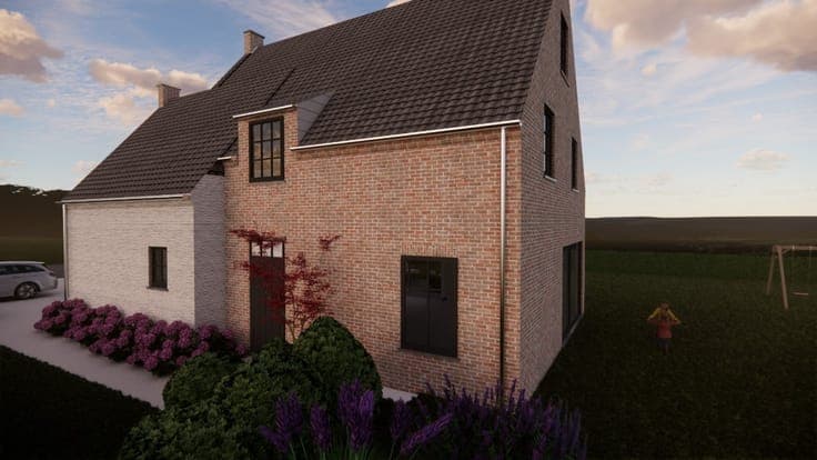Moderne gezinswoning met 4 slaapkamers en bureau op uitge...