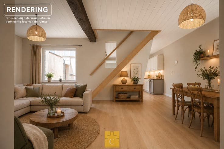 Brugs huis in de schaduw van Jeruzalemkerk, authentieke 1...
