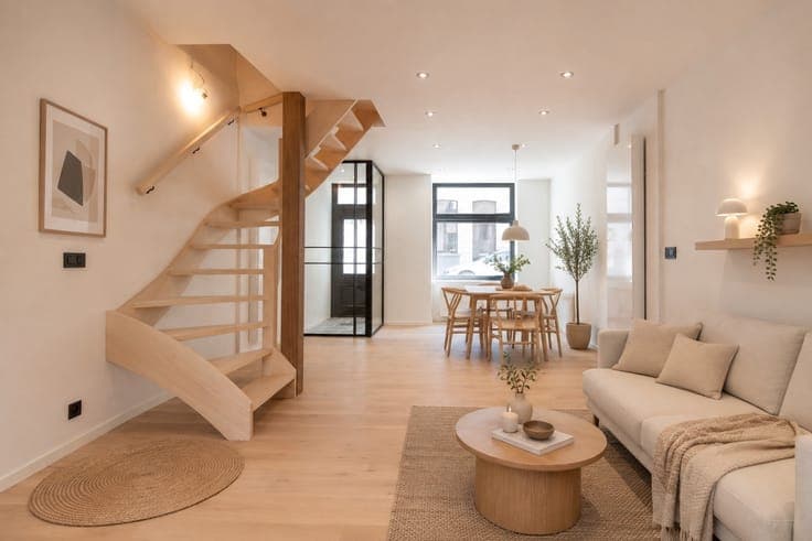 Thoroughly renovated city home with hip modern comfort.