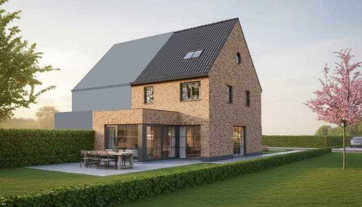 Nieuw te bouwen halfopen bebouwing te Ternat