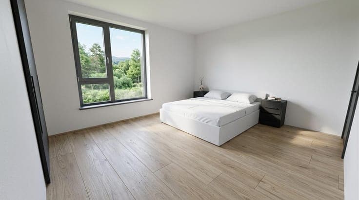 An energy-efficient house with beautiful unobstructed views.