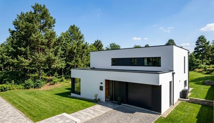 An energy-efficient house with beautiful unobstructed views.