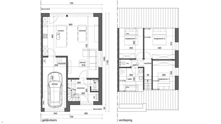 Nieuw te bouwen halfopen bebouwing te Roosdaal