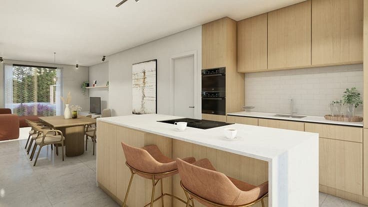 New-build homes with 3 or 4 bedrooms in the heart of Kastel