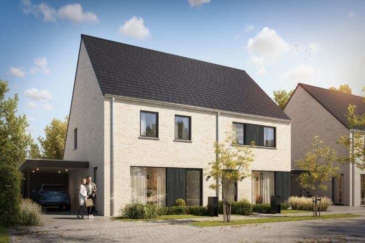 Halfopen nieuwbouw met 3 slaapkamers op een perceel van 2...