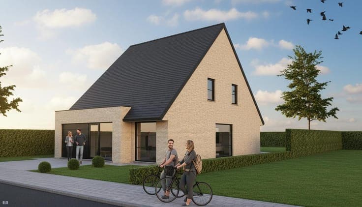 Nieuw te bouwen open bebouwing te Grimbergen