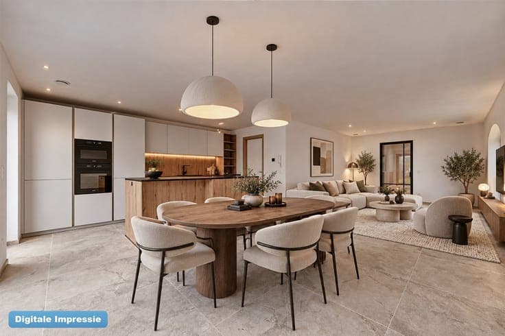 Semi-open, newly built parsonage-style home with 4 rooms and