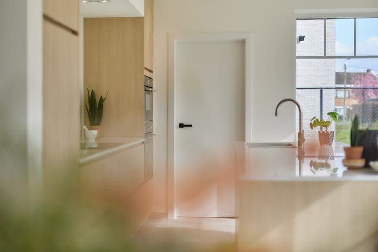 Nieuwbouwwoningen in de Populierstraat te Roeselare