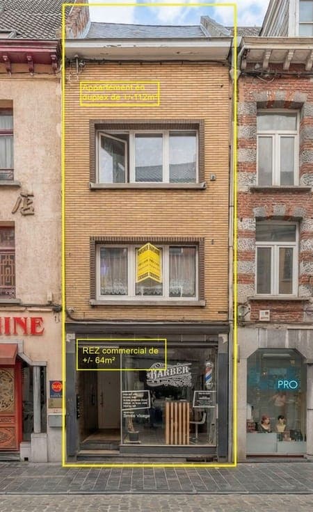 immeuble de rapport rez commercial + appartement en duplex -