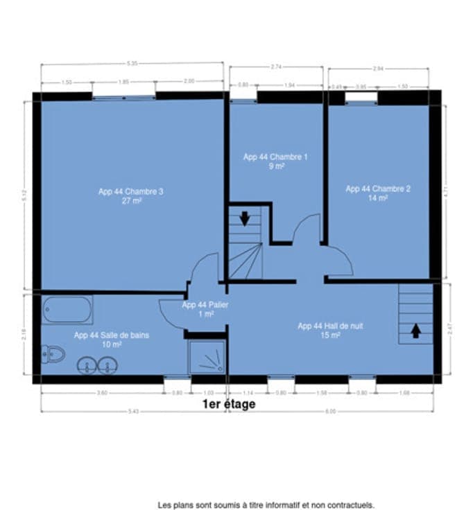maison et deux apparts attenant loué à 1150 €/mois