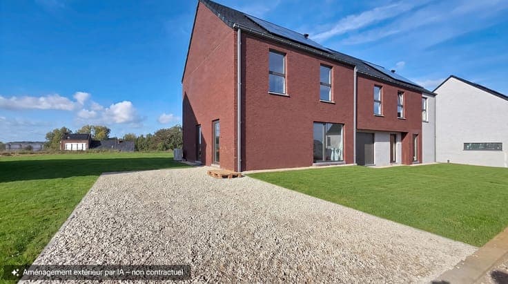 North-West facing house – Heat pump + panels