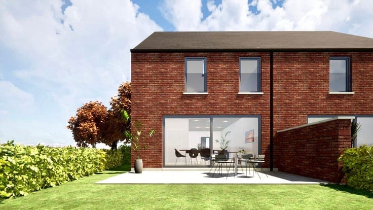 New-build with 3 bedrooms terrace garden and private parking