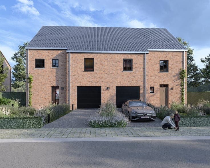 Landelijke halfopen nieuwbouwwoning te koop te Eindhout