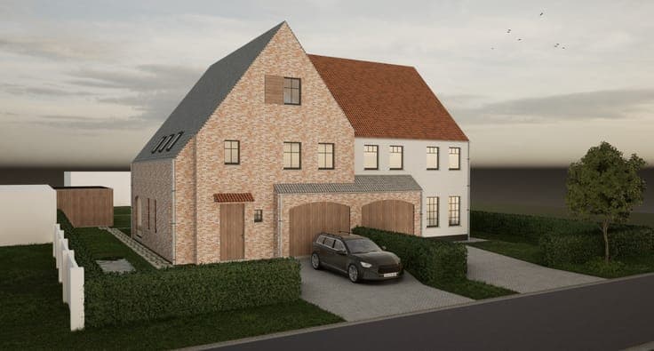 Halfopen casco woning met 4 à 5 slaapkamers, garage en tuin