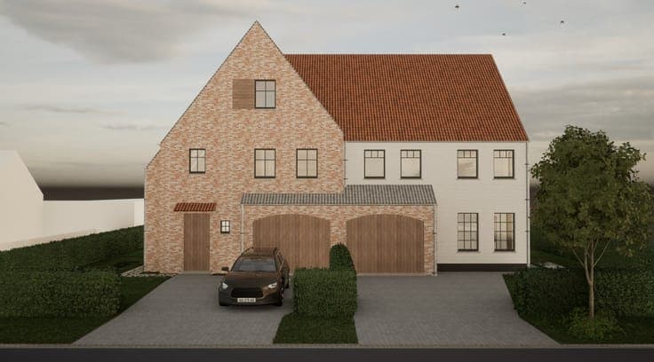 Halfopen casco woning met 4 à 5 slaapkamers, garage en tuin