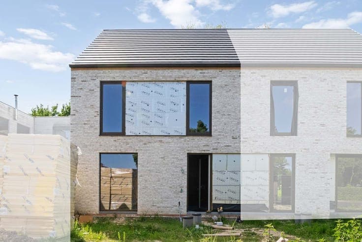 Nieuwbouw in rustige doodlopende straat